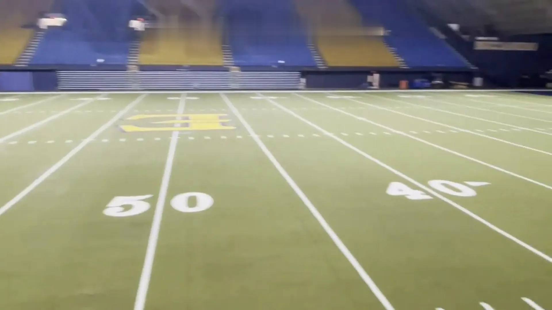 Indoor football field at East Tennessee State University