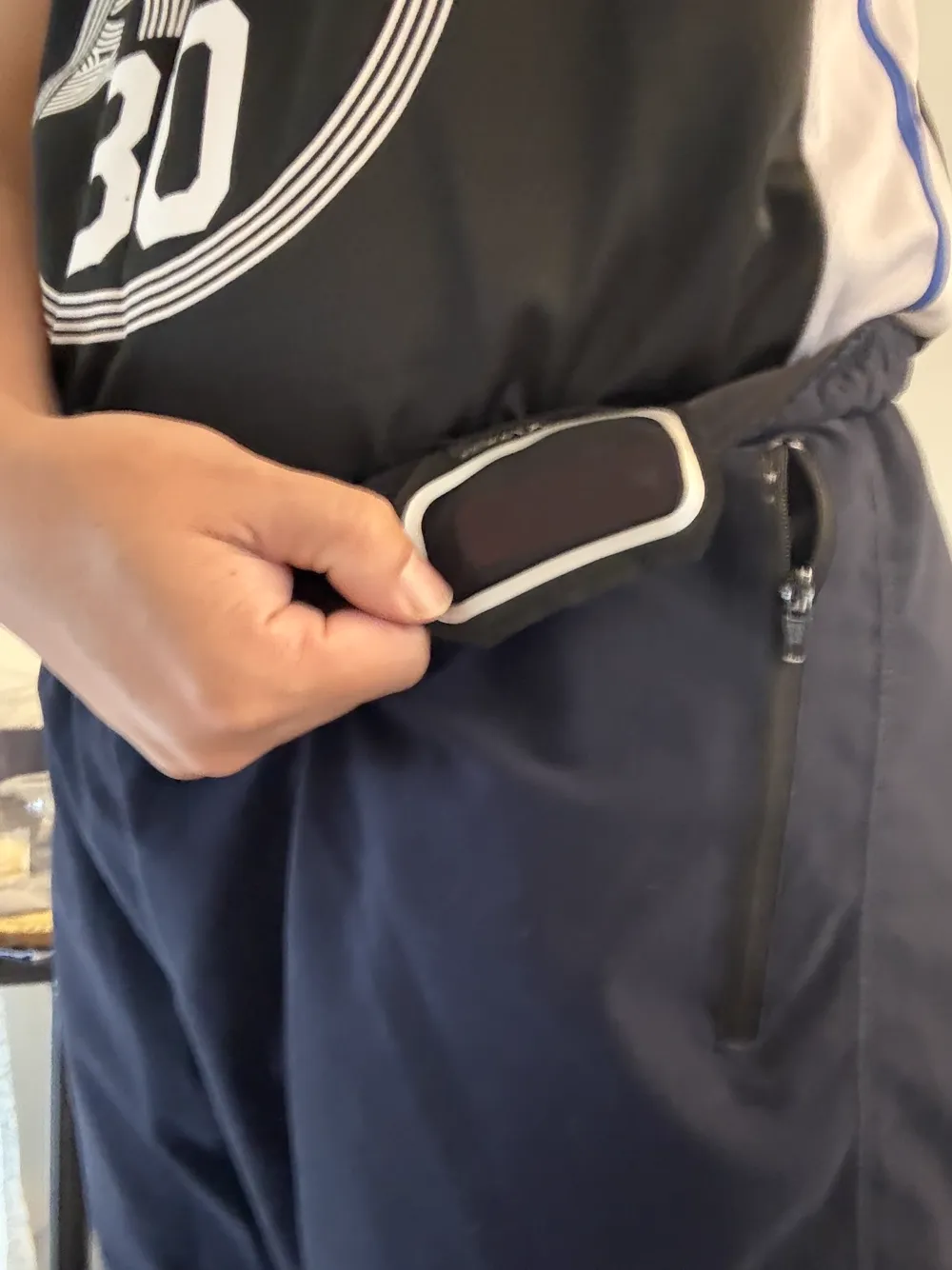 Track2go tag on a waist belt